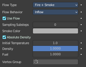 Flow - Settings subpanel - Flow Type Fire and Smoke