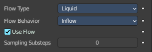 Flow - Settings subpanel - Flow Type Liquid