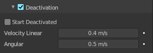 Deactivation subpanel