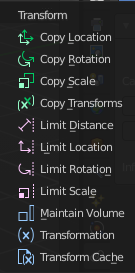 Transform Constraints