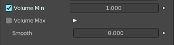 Volume Min / Volume Max
