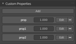 Custom Properties panel