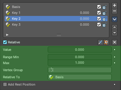 Relative ticked Options