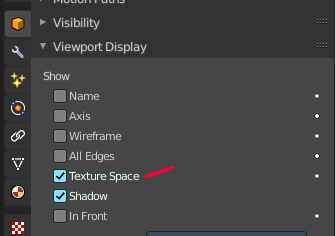 Texture Space panel