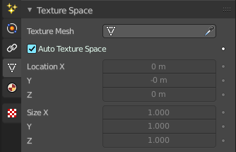 Texture Space panel