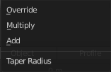 Taper Radius