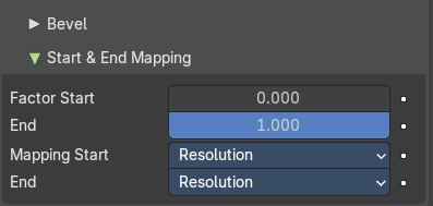 Start & End Mapping subpanel