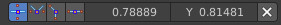Curve point menu elements