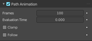 Path Animation panel