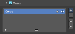 Layers panel - Masks subpanel