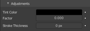 Layers panel - Adjustment subpanel