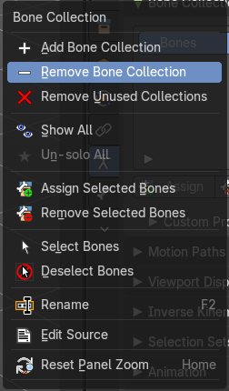 Right click menu at a list item