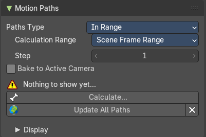 Motion Paths panel