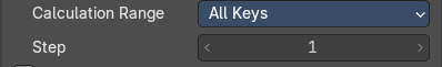 All Keys / Selected Keys / Scene Frame Range