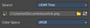 Source Type Udim