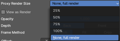 Proxy Render Size