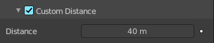 Custom Distance subpanel