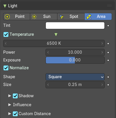 Area Light Eevee