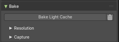Volume Lightprobe - Bake panel