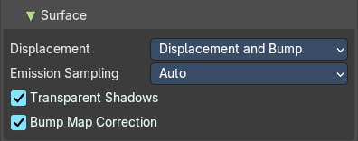 Surface subpanel