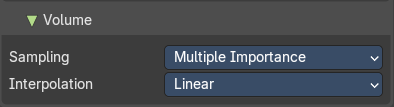 Volume subpanel