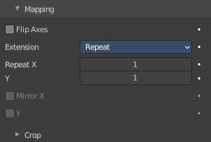 Image panel - Mapping Subpanel