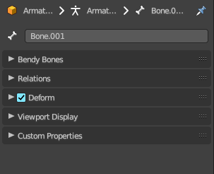 Editors - Properties Editor - Bone Tab