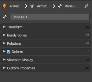 Editors - Properties Editor - Bone Tab