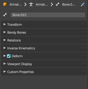 Editors - Properties Editor - Bone Tab