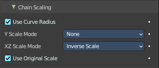 Chain Scaling subpanel