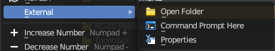 External submenu