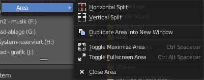 Area Menu