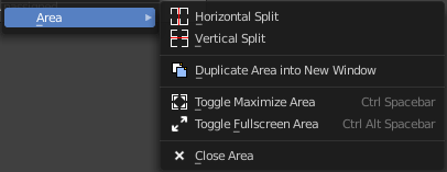 Area Menu