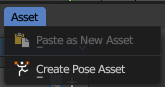 Header - Asset menu
