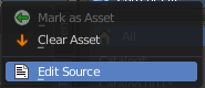 Mark as asset