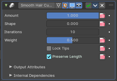 Examples of properties:
