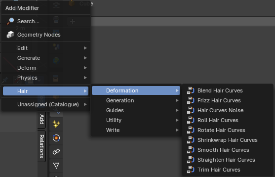 The Asset Browser Library and Modifier assets
