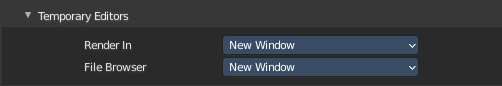 Temporary Editors subpanel
