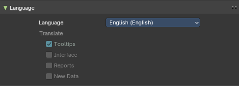 Language Panel