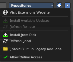 Extensions Settings