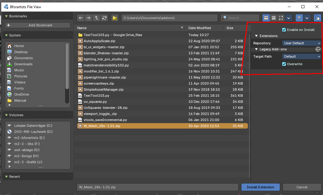 Install from Disk