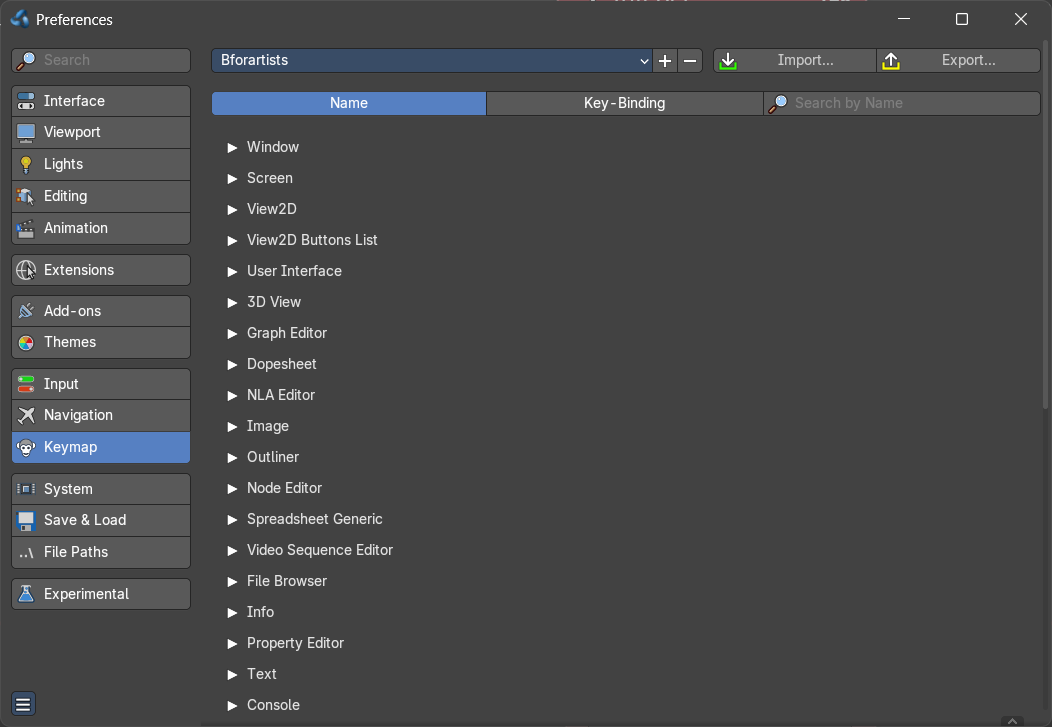 Keymap
