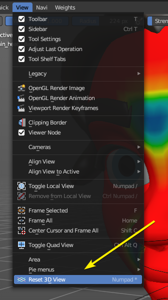 Reset 3D View