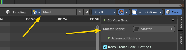 2. Set the Master Scene