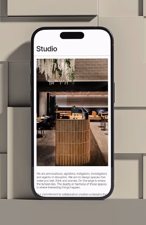 Mockup of UNUM's website on a mobile phone