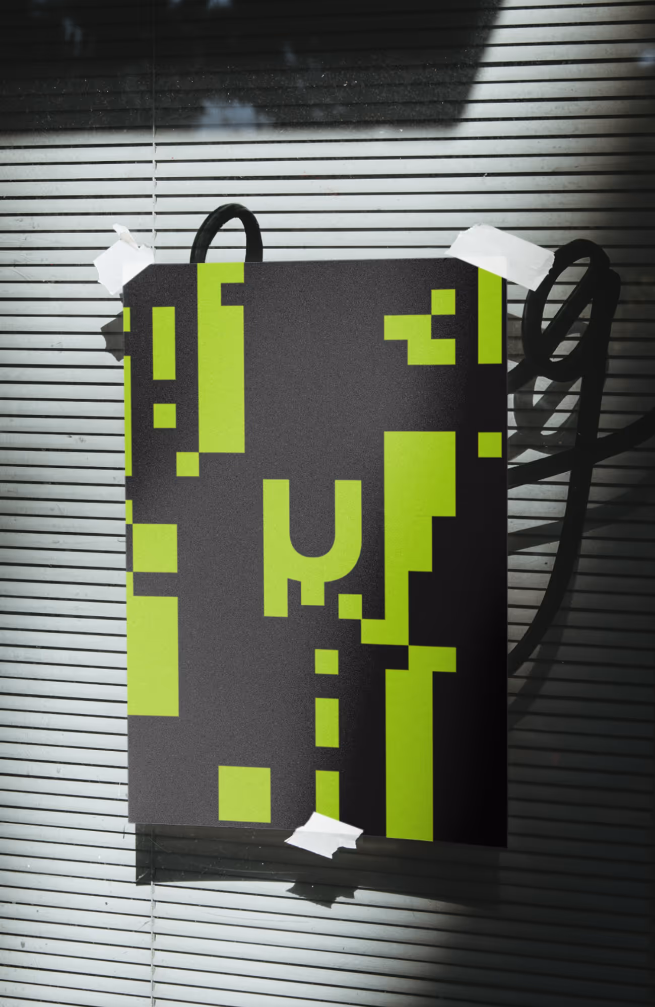 Mockup showing a business card with Unimidi's branding elements and logo on it