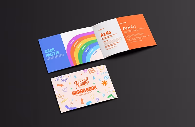 Mockup showing Noah's Brandbook