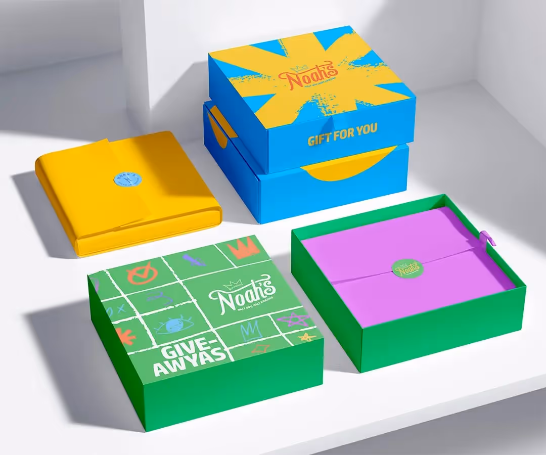 Mockup showing Noah's colors and brand elements