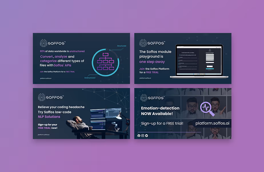A graphic showing the growth stats of Soffos