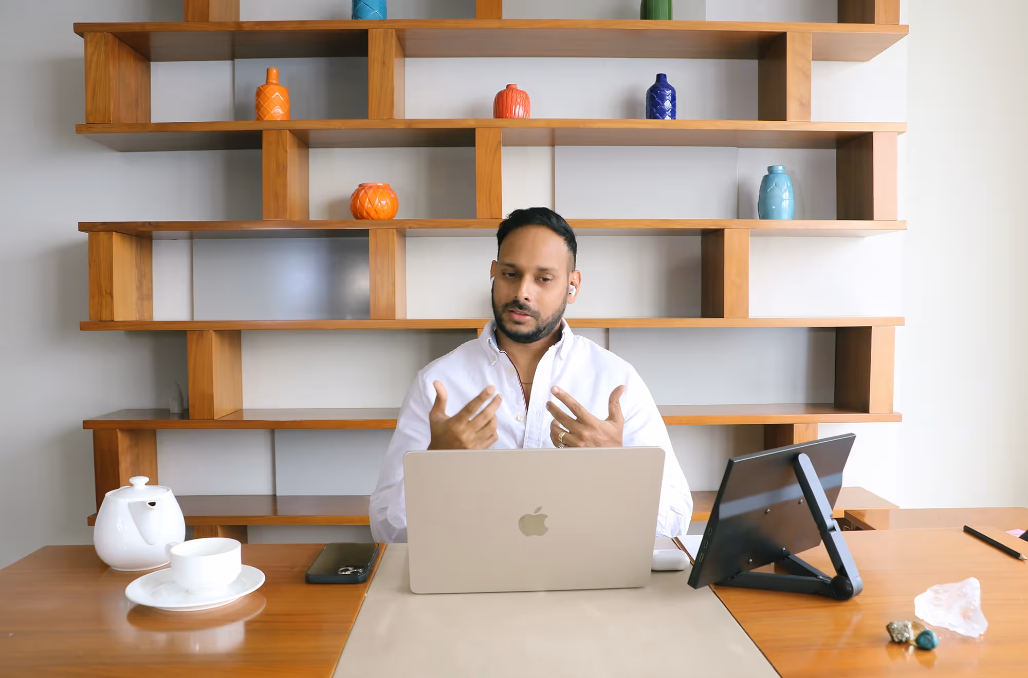 Photo of Sanjay Raj in one of his online sessions